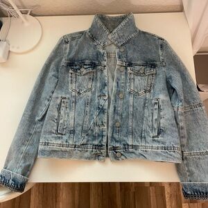 Free People denim jacket.